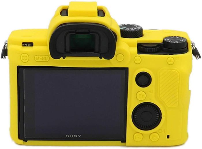 Захисний силіконовий чохол для фотоапаратів SONY A7 III, A7r III, A7s III, A9 - жовтий