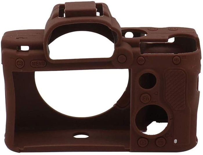 Захисний силіконовий чохол для фотоапаратів SONY A7 III, A7r III, A7s III, A9 - коричневий