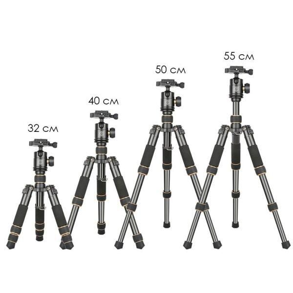 Комплект від QZSD штатив Q166A + монопод Q148 для камер