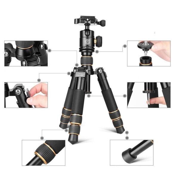 Штатив фірми QZSD для фотоапаратів та відеокамер - Q-166A (Q166A) + головка QZSD-06