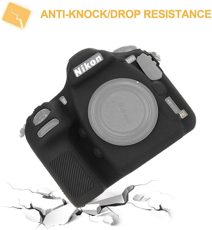 Захисний силіконовий чохол для фотоапаратів Nikon D850 - чорний