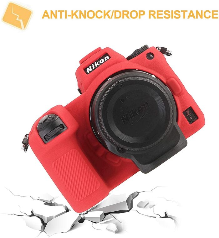 Захисний силіконовий чохол для фотоапаратів Nikon Z6, Z6 II, Z7, Z7 II - червоний