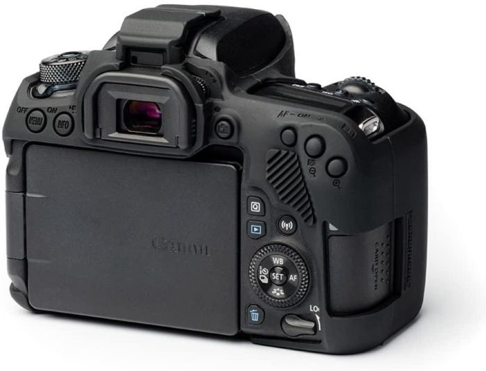 Захисний силіконовий чохол для фотоапаратів Canon EOS 77D - чорний