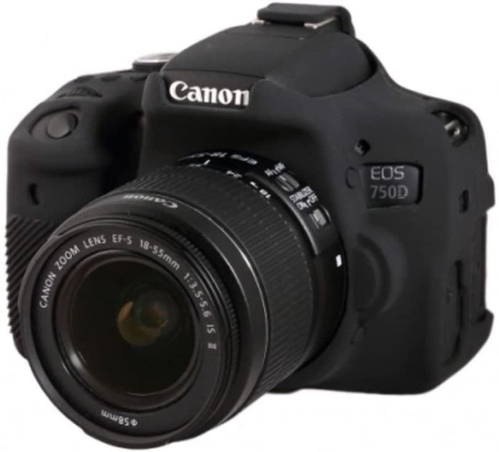 Захисний силіконовий чохол для фотоапаратів Canon EOS 750D - чорний