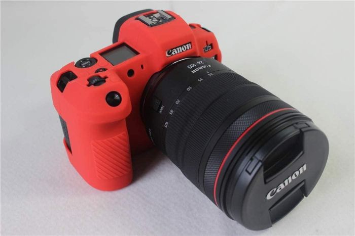 Захисний силіконовий чохол для фотоапаратів Canon EOS R - червоний