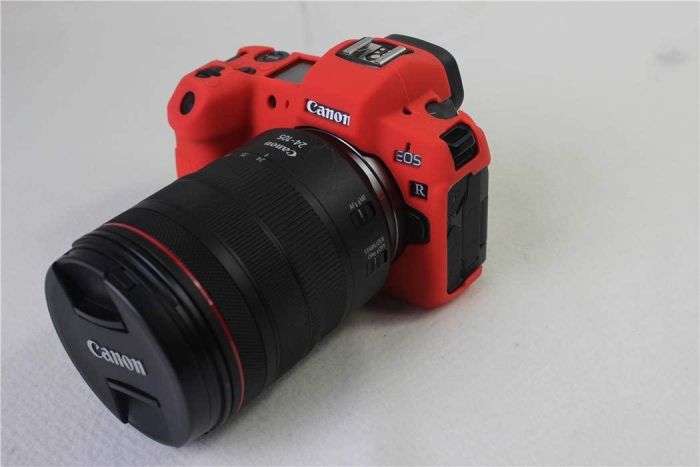 Захисний силіконовий чохол для фотоапаратів Canon EOS R - червоний