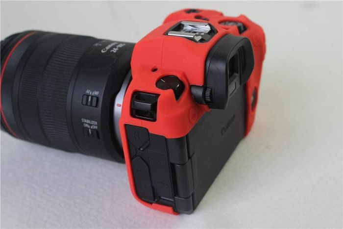 Захисний силіконовий чохол для фотоапаратів Canon EOS R - червоний
