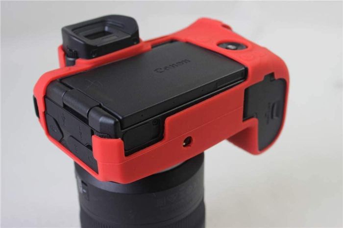 Захисний силіконовий чохол для фотоапаратів Canon EOS R - червоний