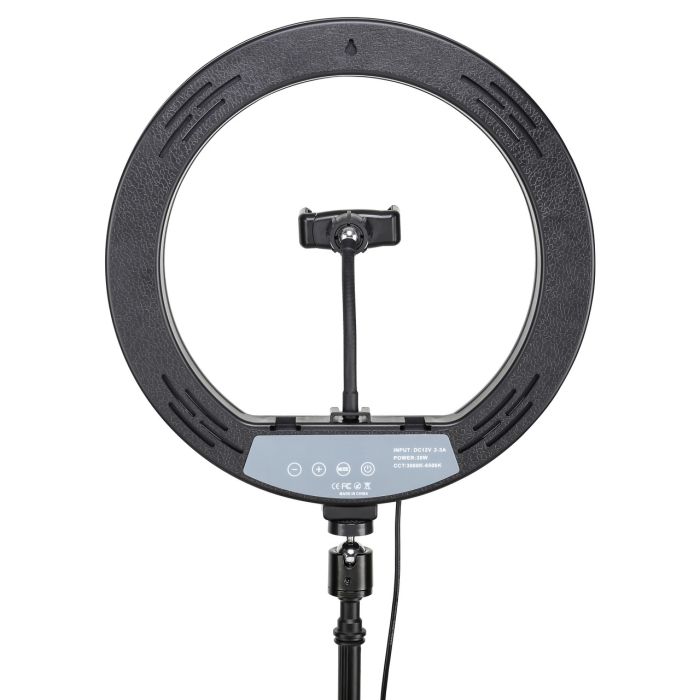 Кільцеве LED світло YQ-320A (12" - 32см) з пультом і тримачем для телефону для портретної, бьюті селфі зйомки