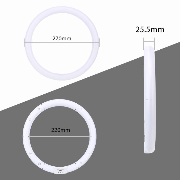 Кільцеве LED світло ZM118 (10" - 27см) з пультом (провідним) та USB для б'юті, селфі та предметної зйомки