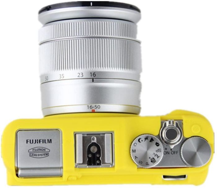 Захисний силіконовий чохол для фотоапаратів FujiFilm XA2, XA1, XM1, XM2 - жовтий