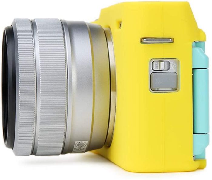 Захисний силіконовий чохол для фотоапаратів FujiFilm X-A7 - жовтий