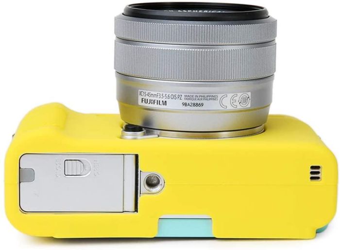 Захисний силіконовий чохол для фотоапаратів FujiFilm X-A7 - жовтий