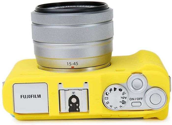 Захисний силіконовий чохол для фотоапаратів FujiFilm X-A7 - жовтий