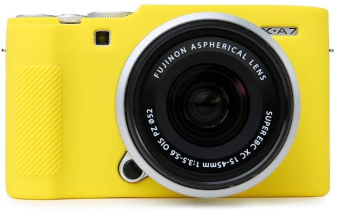 Захисний силіконовий чохол для фотоапаратів FujiFilm X-A7 - жовтий