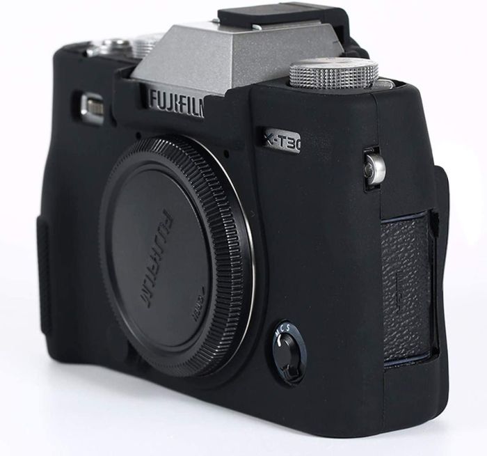 Захисний силіконовий чохол для фотоапаратів FujiFilm XT30 - чорний