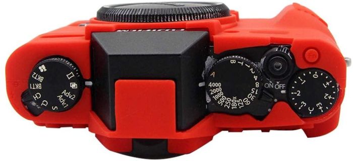 Захисний силіконовий чохол для фотоапаратів FujiFilm XT30 - червоний