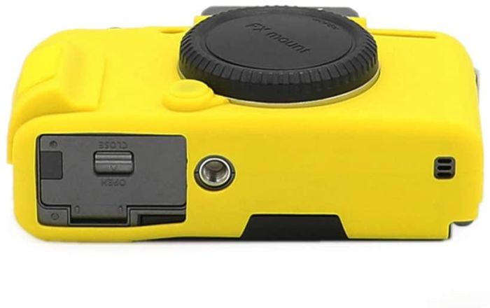 Захисний силіконовий чохол для фотоапаратів FujiFilm X-T100 - жовтий