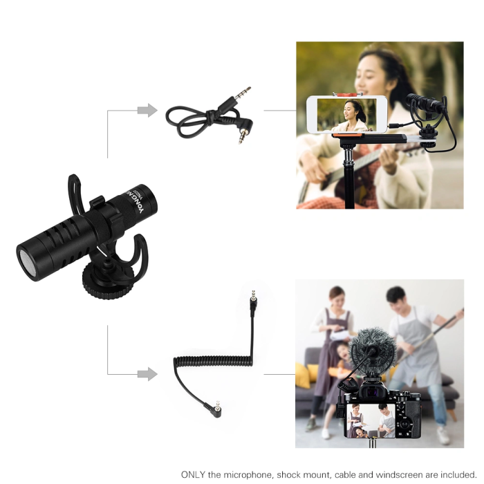 Направлений камерний мікрофон Yongnuo YN220 для фотоапарата (камери, смартфона)