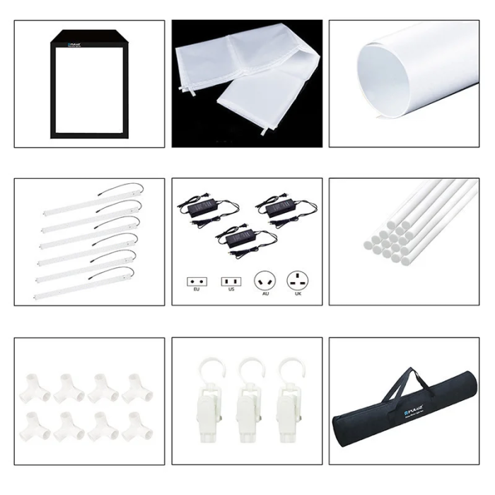 Лайтбокс (фотобокс) з LED світлом CY-160 для фотозйомки 160 x 120 x 80 см