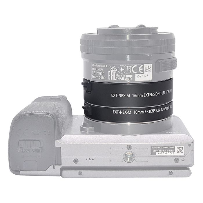 Макрокільця автофокусні для фотокамер Sony (байонет E-mount - бездзеркальні) Mcoplus EXT-NEX-M (10+16mm)