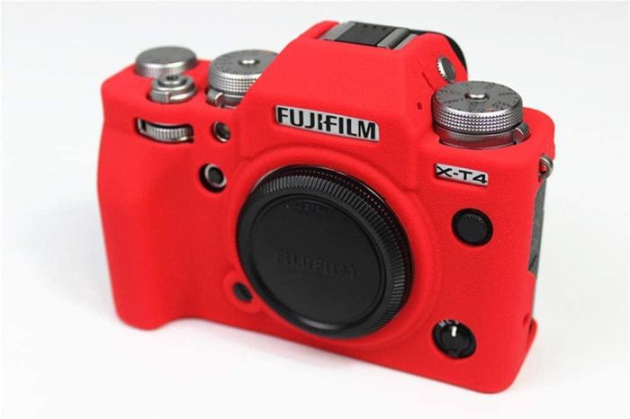 Захисний силіконовий чохол для фотоапаратів FujiFilm X-T4 - червоний