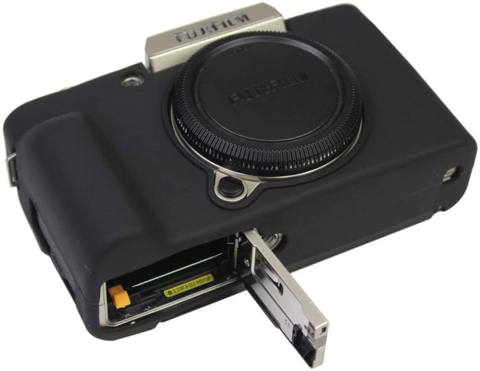 Захисний силіконовий чохол для фотоапаратів FujiFilm X-T200 - чорний