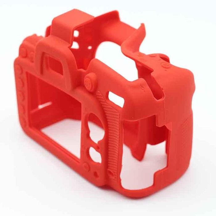 Захисний силіконовий чохол для фотоапаратів Nikon D7100, D7200 - червоний