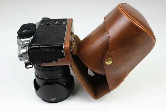 Захисний футляр – чохол для камери Fujifilm X-T2, X-T3 – кава – реалізований доступ до акумулятора