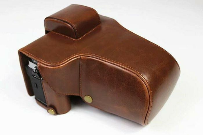 Захисний футляр – чохол для камери Fujifilm X-T2, X-T3 – кава – реалізований доступ до акумулятора