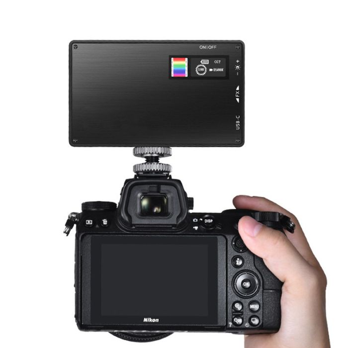 LED — освітлювач, відеосвітло Teyeleec TC120AC-RGB (кольоровий) з вбудованим акумулятором