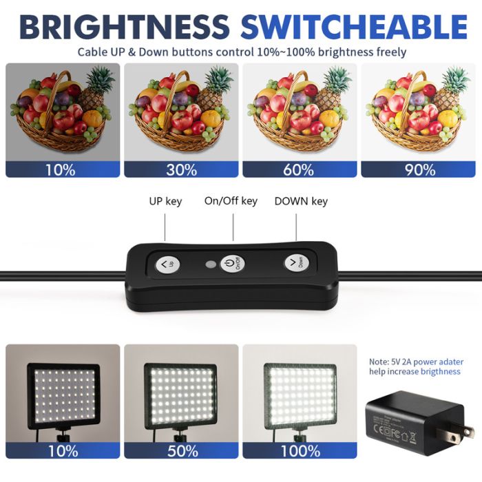 Комплект LED-світла Teyeleec XK-70D (3 x LED світильника зі стійками та кольоровими світлофільтрами) для макрознімання