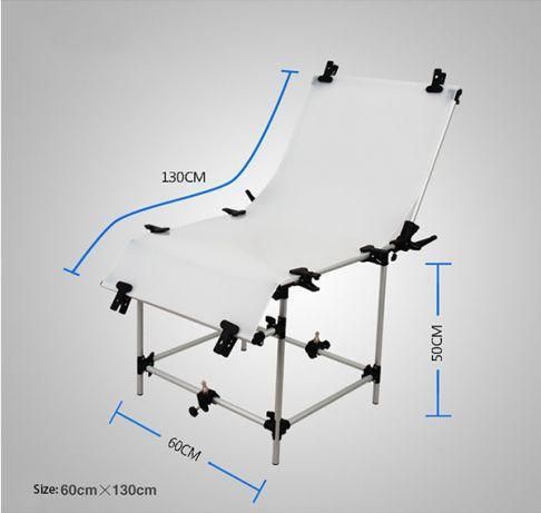 Комплект для предметного знімання LED-світла Tryeleec (3 x LED світильника зі стійками + стіл PT-0613 (60 X 130 СМ