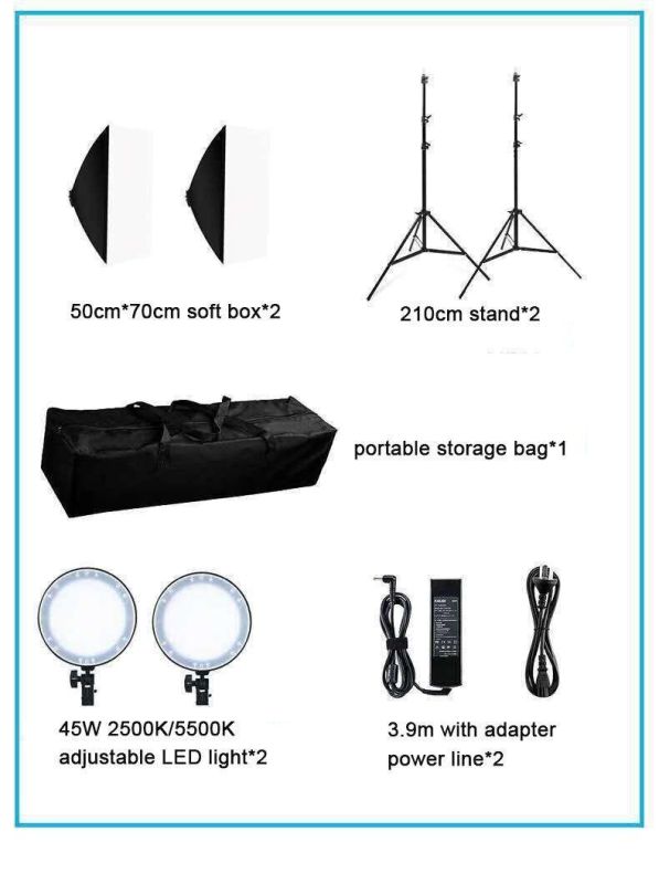 Комплект постійного студійного світла LED 168 діодів Louis Daguerre CA8081