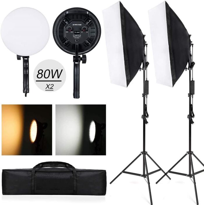 Комплект постійного студійного світла LED 168 діодів Louis Daguerre CA8081