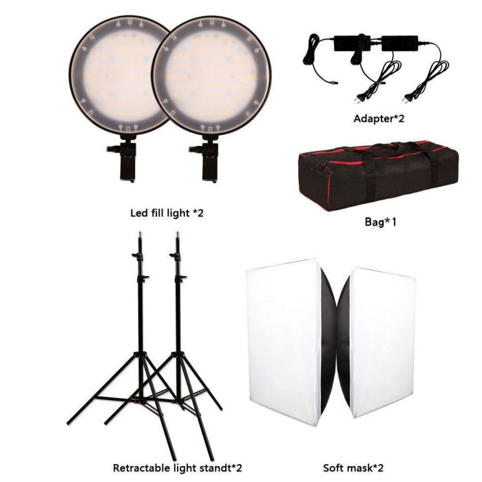 Комплект постійного студійного світла LED 168 діодів Louis Daguerre CA8081