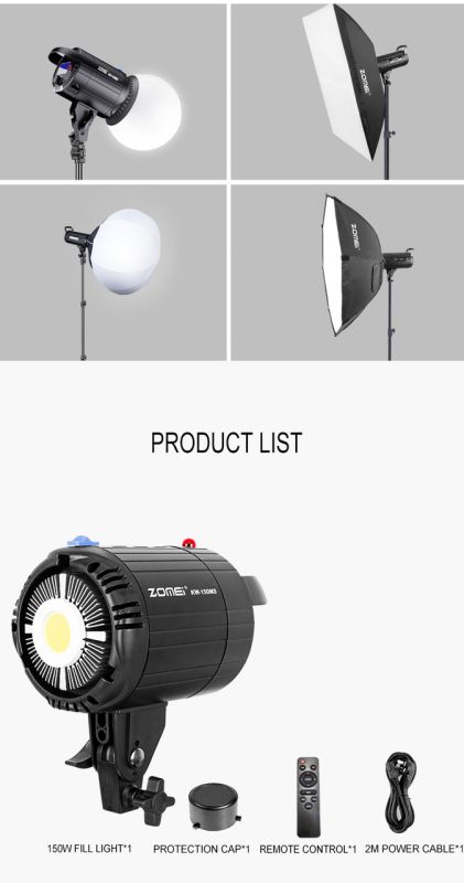 Постійне студійне LED-світло Zomei — KW-150MS (150 ватів)
