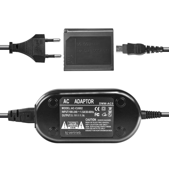 Мережевий адаптер DMW-AC5+DMW-DCC7 (разом акб DMW-BCJ13) для камер Panasonic DMC-LX5, DMC-LX7-живлення від мережі