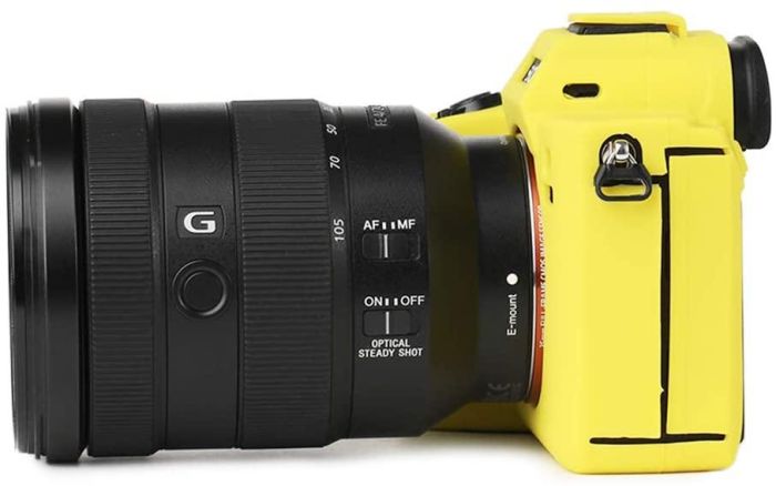 Захисний силіконовий чохол для фотоапаратів SONY A7R IV, A9 II - жовтий