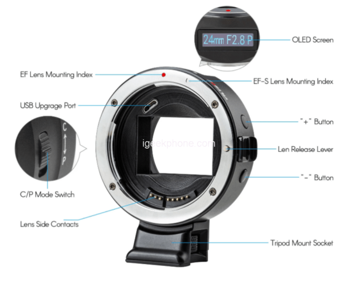Адаптер Viltrox EF-E5 для Canon EF/EF-S на байонет Sony E-mount (Canon EF-Sony E) — автофокусний