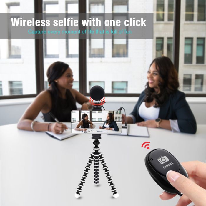 Набір штатив із кріпленням для телефона + кріпленням для екшн камер + мікрофон + пульт комплект VM-D02 KIT 2GO