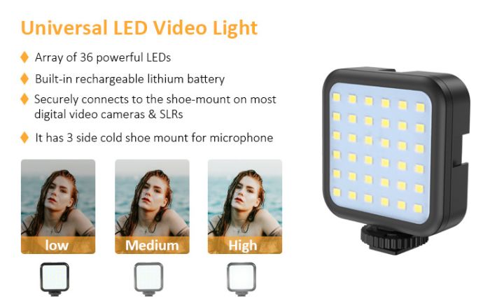 Набір для блогінгу Bakeey Vlogging KIT (KIT-01LM) (штатив+кріплення для телефону+мікрофон+LED світло+пульт)