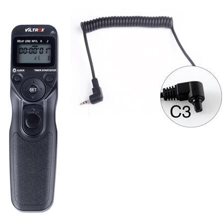 Провідний пульт управління тросик Viltrox з таймером та LCD - MC-C3 (аналог TC-80N3) для CANON програмований