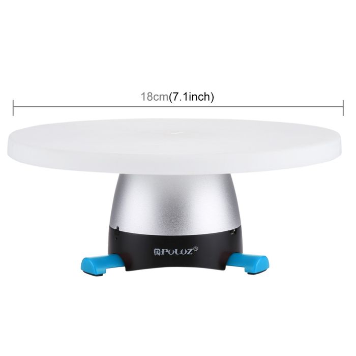 Поворотний стіл для предметної зйомки (макрозйомки) Puluz PU364L з АКБ і пультом.