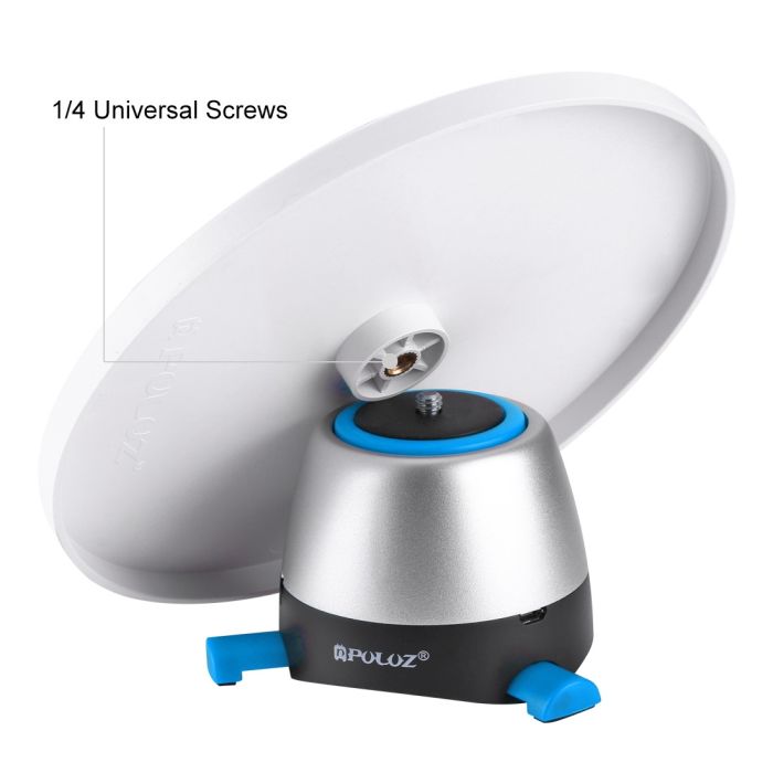 Поворотний стіл для предметної зйомки (макрозйомки) Puluz PU364L з АКБ і пультом.