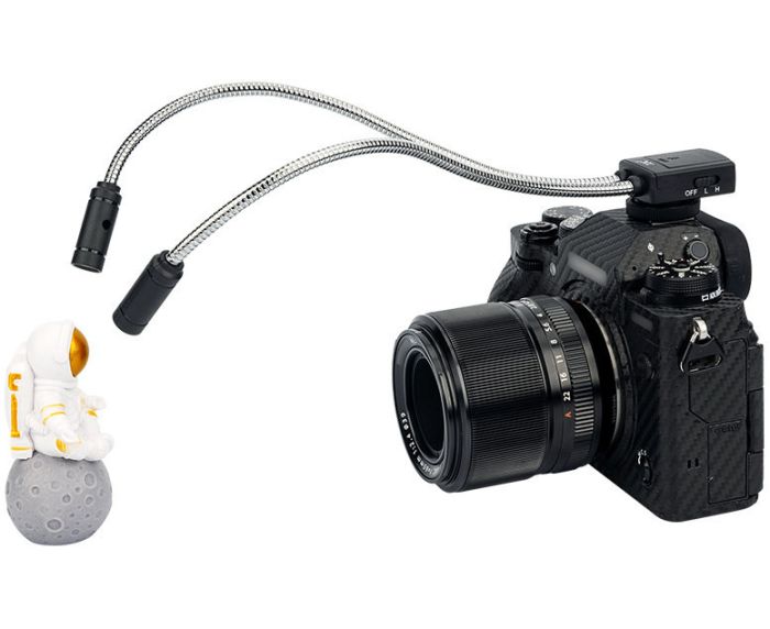 Гнучкий двопровідний макросвітло для дзеркальних камер LED-2DII (5 варіантів освітлення) від JJC