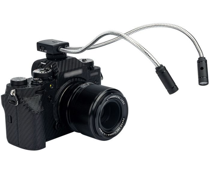 Гнучкий двопровідний макросвітло для дзеркальних камер LED-2DII (5 варіантів освітлення) від JJC