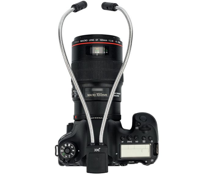 Гнучкий двопровідний макросвітло для дзеркальних камер LED-2DII (5 варіантів освітлення) від JJC