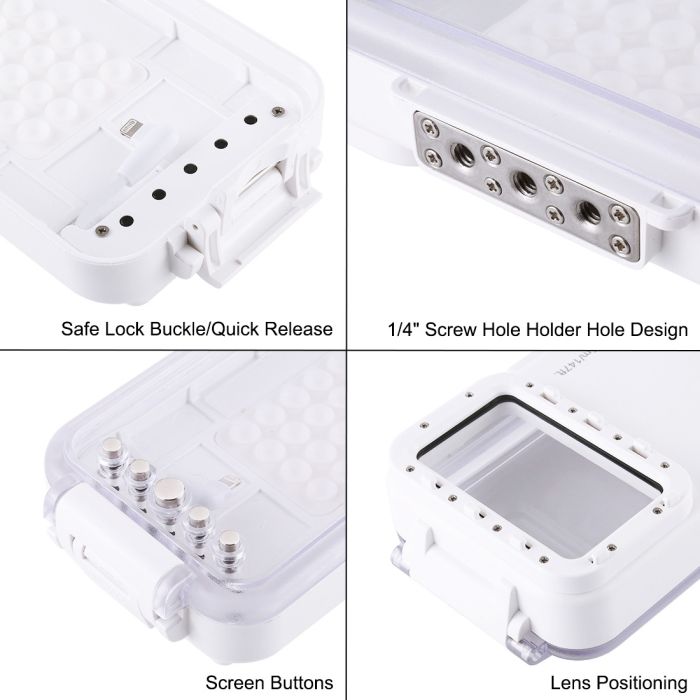 Аквабокс водонепроникний бокс для підводної зйомки дайвінгу Puluz PU9010W для Iphone 13, 12, 11, X, 8, 7, 6S