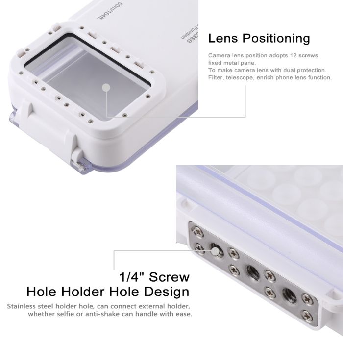 Аквабокс водонепроникний бокс для підводної зйомки дайвінгу Puluz PU9100W для смартфона на Android та Type-C